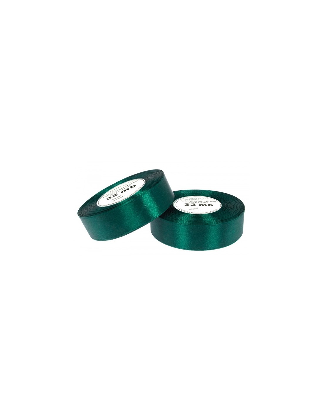 12mm WS8090 Wstążka satynowa butelkowa zielona 32m 12mm WS8090 Wstążka satynowa butelkowa zielona 32m