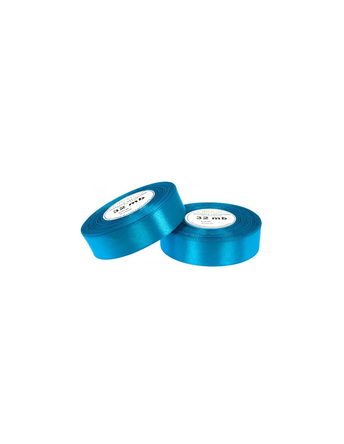 12mm WS8094 Wstążka satynowa turkusowa 32mb 12mm WS8094 Wstążka satynowa turkusowa 32mb
