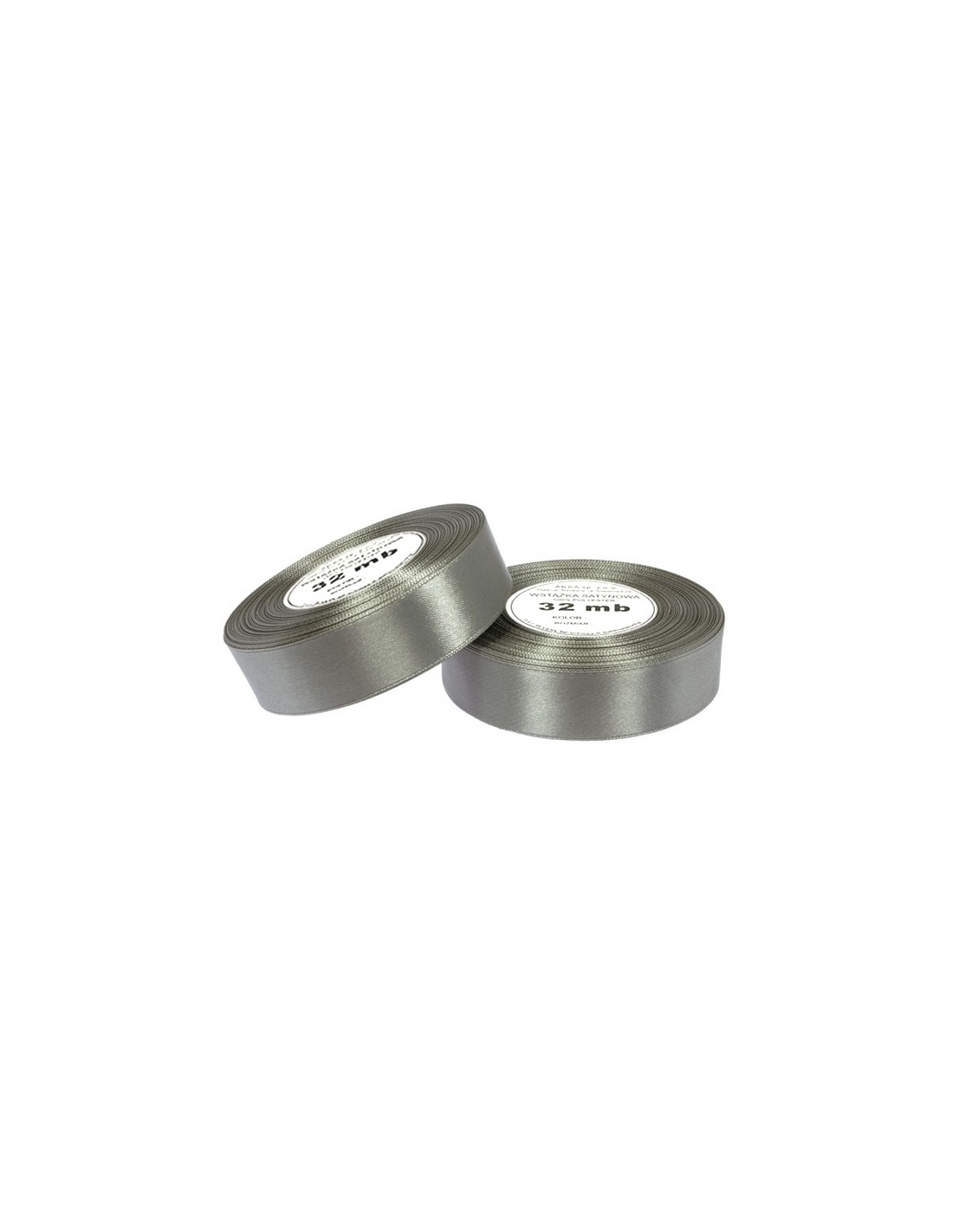 6mm WS8137 Wstążka satynowa ciemna srebrna 32mb 6mm WS8137 Wstążka satynowa ciemna srebrna 32mb