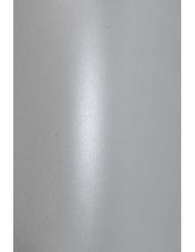 Papier ozdobny metalizowany Aster Metallic 120g Silver srebrny 72x100cm