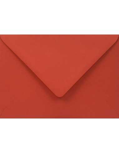 Koperta ozdobna gładka kolorowa ekologiczna B6 12,5x17,5 NK Woodstock Rosso czerwona 110g