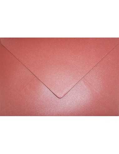 Koperta ozdobna perłowa metalizowana C5 16,2x22,9 NK Aster Metallic Ruby czerwona 120g