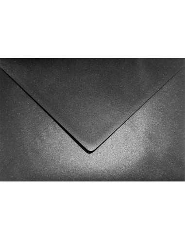 Koperta ozdobna perłowa metalizowana C5 16,2x22,9 NK Aster Metallic Black czarna 120g
