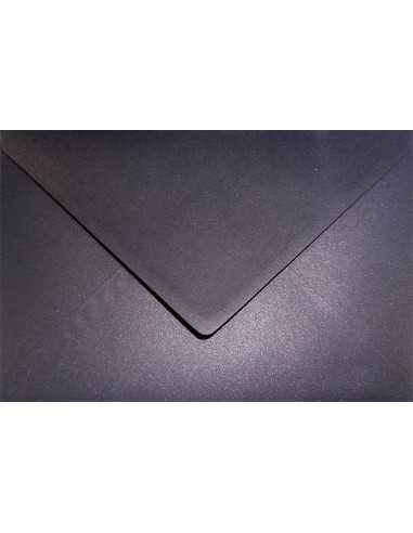 Koperta ozdobna perłowa metalizowana C5 16,2x22,9 NK Aster Metallic Black Cooper czarna z miedzianymi drobinkami 120g