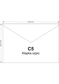Koperta ozdobna gładka C5 16,2x22,9 NK Munken Pure ecru 120g