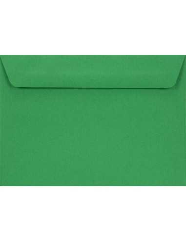 Koperta ozdobna gładka kolorowa C6 11,4x16,2 HK Burano Verde Bandiera zielona 90g