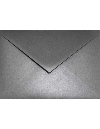 Koperta ozdobna perłowa metalizowana C6 11,4x16,2 NK Aster Metallic Grey szara 120g
