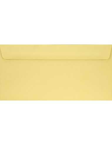 Koperta ozdobna gładka kolorowa DL 11x22 NK Burano Giallo jasna żółta 90g
