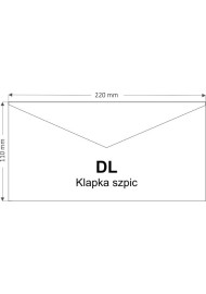 Koperta ozdobna gładka kolorowa DL 11x22 NK Rainbow R76 zielona 80g