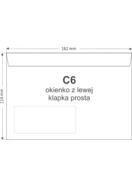 Koperta listowa C6 SK biała OKL 1000szt.