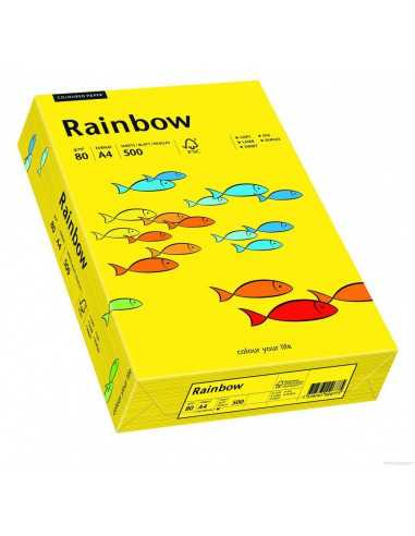 Papier ozdobny gładki kolorowy Rainbow 160g R18 ciemny żółty pak. 250A4