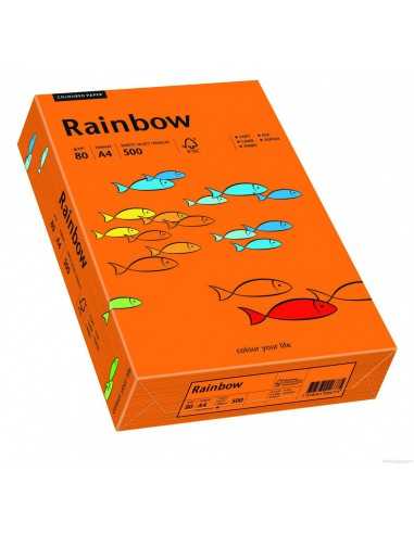 Papier ozdobny gładki kolorowy Rainbow 160g R28 czerwony pak. 250A4