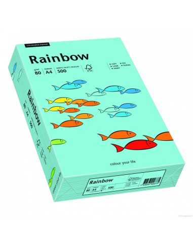 Papier ozdobny gładki kolorowy Rainbow 80g R84 jasny niebieski pak. 500A4