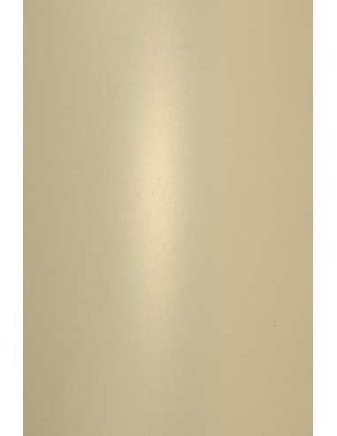 Papier ozdobny metalizowany perłowy Aster Metallic 120g Gold Ivory waniliowy pak. 10A4