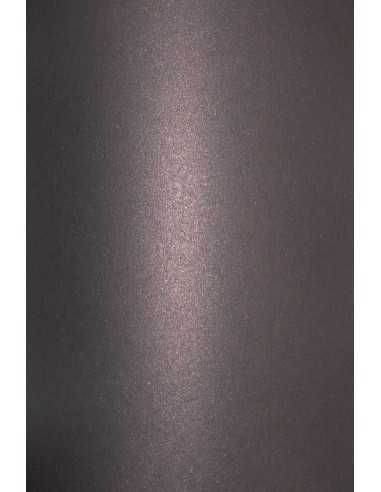Papier ozdobny metalizowany perłowy Aster Metallic 120g Black Cooper czarny z miedzianymi drobinkami pak. 10A4