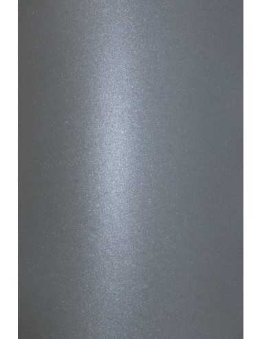 Papier ozdobny metalizowany perłowy Aster Metallic 120g Grey szary pak. 10A4