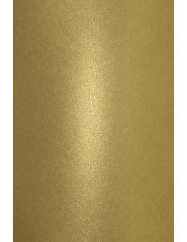 Papier ozdobny metalizowany perłowy Aster Metallic 300g Rust. Gold złoty pak. 10A4