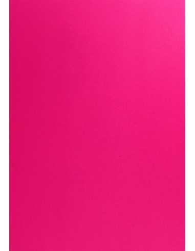 Papier ozdobny gładki kolorowy Popset Virgin Pulp 120g Cosmo Pink ciemny różowy pak. 10A4