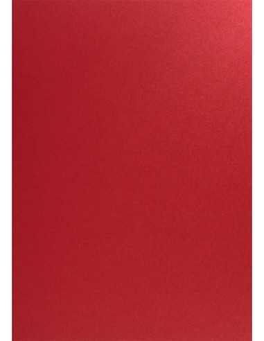 Papier ozdobny gładki kolorowy Popset Virgin Pulp 240g Ultra Red czerwony pak. 10A4