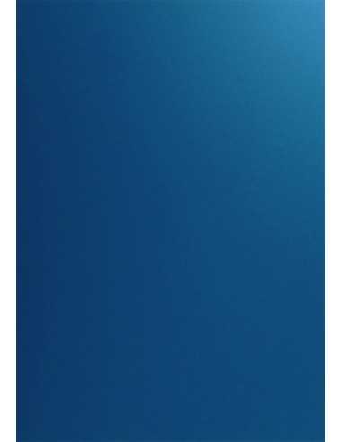 Papier ozdobny gładki kolorowy Curious Skin 270g Indigo ciemny niebieski pak. 10A4