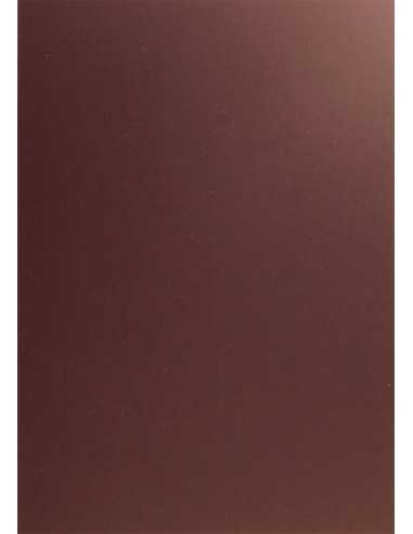 Papier ozdobny gładki kolorowy Plike 330g Brown brązowy pak. 10A4