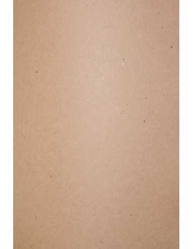Papier ozdobny gładki kolorowy ekologiczny z wtrąceniami Flora 240g Cannella jasny brązowy pak. 10A4