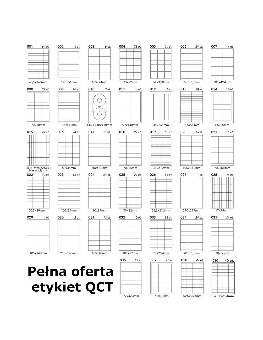 Etykiety samoprzylepne EME7 105x42,4 (14) 1000A4 Etykiety samoprzylepne EME7 105x42,4 (14) 1000A4