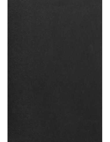 Papier ozdobny gładki kolorowy Burano 120g Nero B63 czarny pak. 50A4