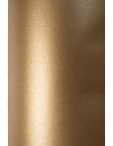 Papier ozdobny metalizowany perłowy Sirio Pearl 125g Fusion Bronze brązowy pak. 10A4