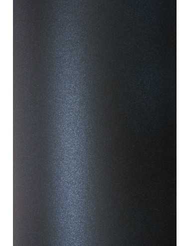 Papier ozdobny metalizowany perłowy Sirio Pearl 125g Shiny Blue granatowy pak. 10A4