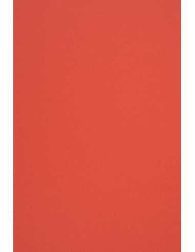 Papier ozdobny gładki kolorowy ekologiczny Woodstock 140g Rosso czerwony pak. 10A4