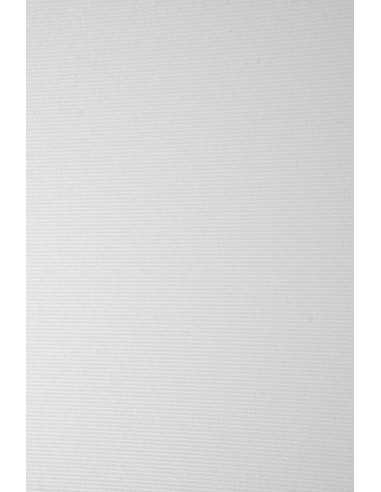 Papier ozdobny fakturowany Elfenbens 246g Prążki biały pak. 20A4