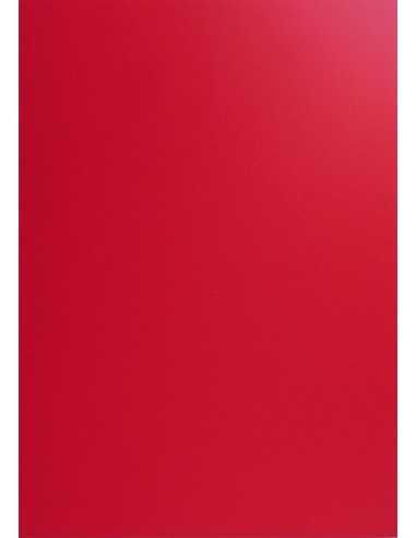 Papier ozdobny gładki kolorowy Plike 330g Red czerwony pak. 10A5