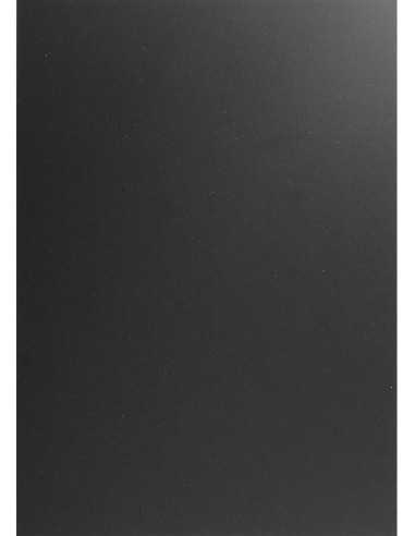 Papier ozdobny gładki kolorowy Plike 330g Black czarny pak. 10A5
