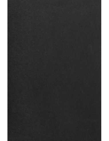 Papier ozdobny gładki kolorowy Burano 120g Nero B63 czarny pak. 50A5