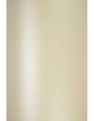 Papier ozdobny metalizowany perłowy Majestic 120g Candelight Cream ecru pak. 10A5
