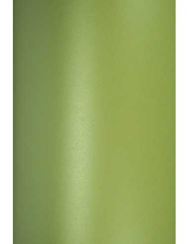Papier ozdobny metalizowany perłowy Majestic 250g Satin Lime jasny zielony pak pak. 10A5
