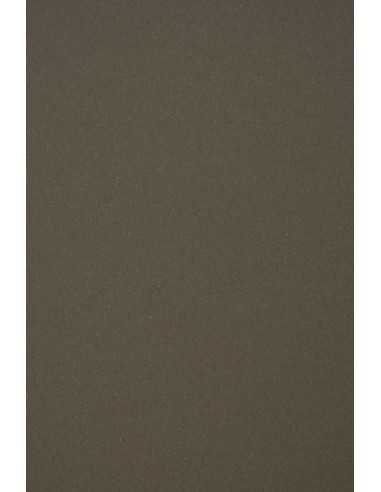 Papier ozdobny gładki kolorowy ekologiczny Materica 360g Pitch ciemny brązowy pak. 10A5