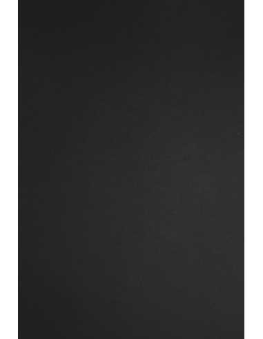 Papier ozdobny gładki kolorowy Plike 140g Black czarny 72x102 R250