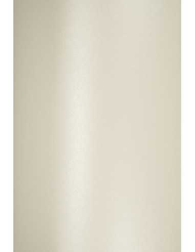 Papier ozdobny metalizowany perłowy Majestic 120g Milk naturalny biały 72x102 R250