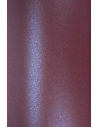 Papier ozdobny metalizowany perłowy Majestic 120g Night Club Purple ciemny fioletowy 72x102 R250