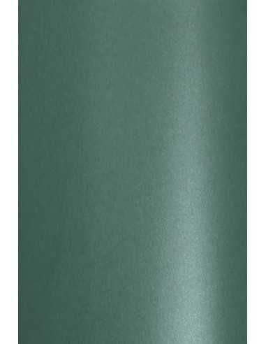 Papier ozdobny metalizowany Aster Metallic 280g Green ciemny zielony 70x100cm R100