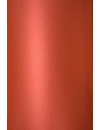 Papier ozdobny metalizowany perłowy Curious Metallics 120g Magma czerwony 70x100 R250