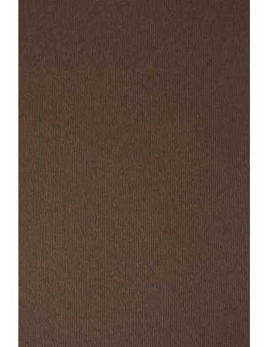 Papier ozdobny fakturowany prążkowany kolorowy Nettuno 280g Carruba brązowy 72x102