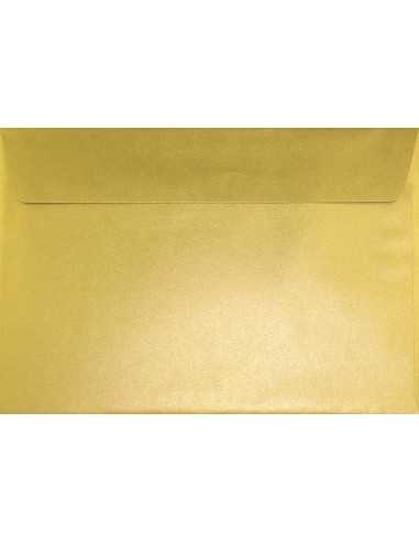 Koperta ozdobna perłowa metalizowana C5 16,2x22,9 HK Sirio Pearl Aurum złota 110g