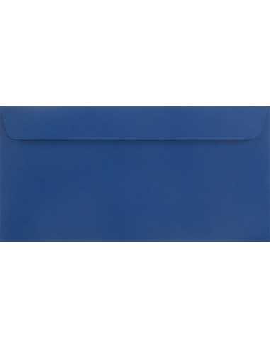 Koperta ozdobna gładka kolorowa DL 11x22 HK Plike Royal Blue ciemna niebieska 140g