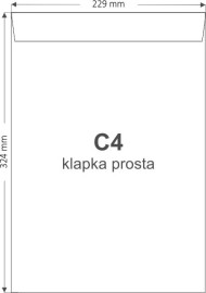 Koperta rozszerzana C4 HK brązowa 50szt.