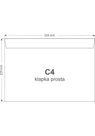 Koperta ozdobna gładka kolorowa C4 22,9x32,4 HK Design ciemna zielona 120g