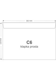 Koperta ozdobna gładka C6 11,4x16,2 HK Splendorgel biała 120g
