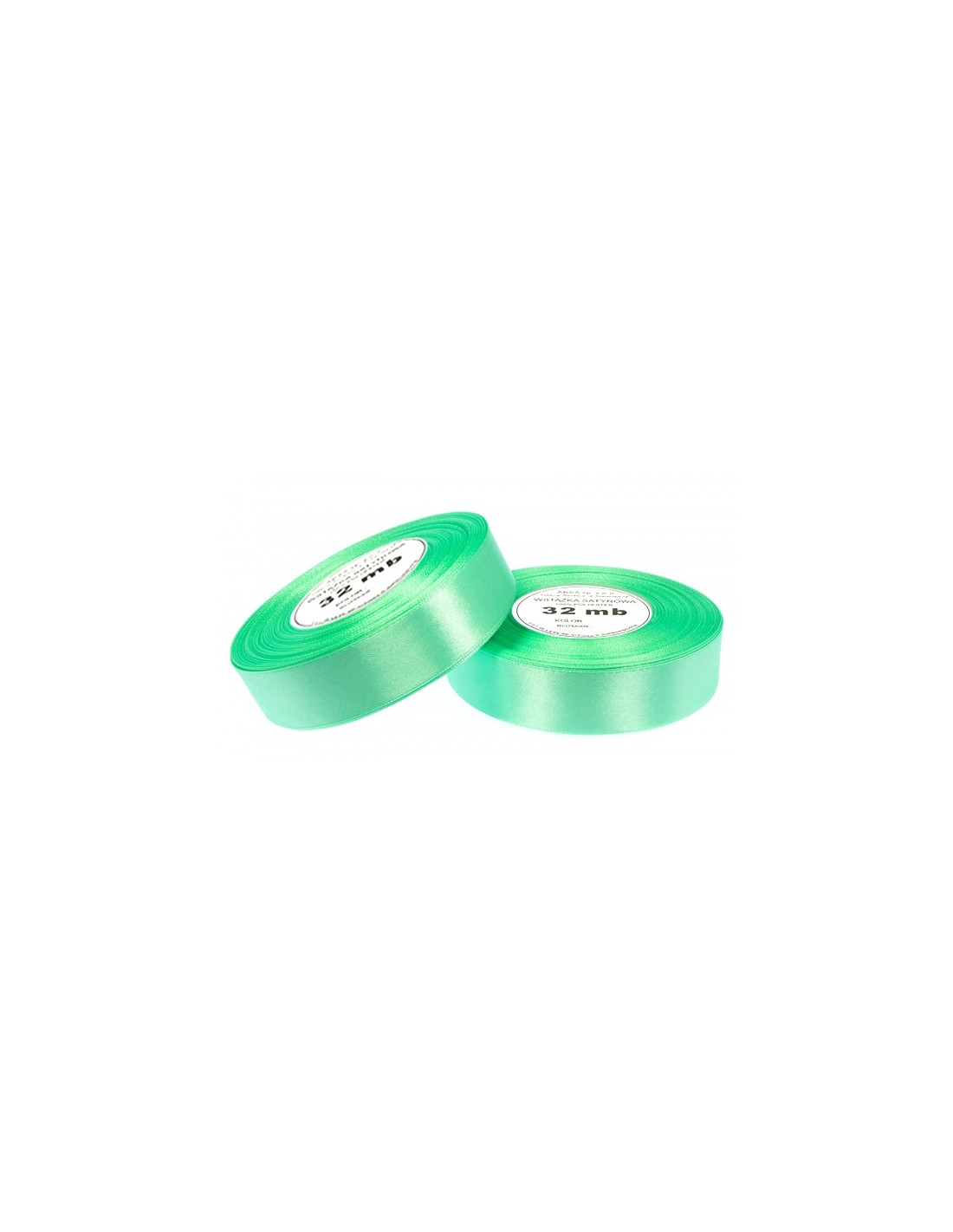 25mm WS8069 Wstążka satynowa akwamaryna 32mb 25mm WS8069 Wstążka satynowa akwamaryna 32mb